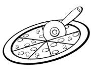 Coloriage Couteau de pizza pour d&eacute;couper les tranches