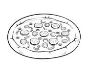 Coloriage Garniture de pizza facile