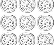 Coloriage Illustrations de plusieurs pizzas