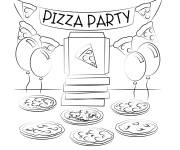 Coloriage La f&ecirc;te de Pizza