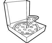 Coloriage Le coffret de pizza est arriv&eacute;