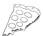 Coloriage Le fromage coule de la pizza