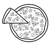 Coloriage Le saveur de pizza romaine