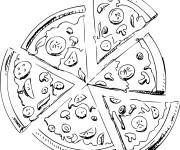 Coloriage Les slices de Pizza