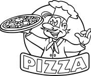 Coloriage Logo d'une Pizzeria 