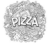 Coloriage Mandala pizza