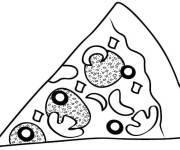 Coloriage Morceau de Pizza Americano