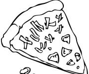 Coloriage Morceau de pizza Capricciosa