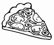 Coloriage Morceau de pizza en ligne