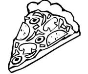 Coloriage Morceau de pizza imprimable