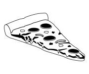 Coloriage Morceau de pizza italienne