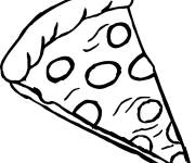 Coloriage Morceau de Pizza Margarita