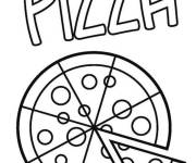 Coloriage Morceaux de pizza pour le repas