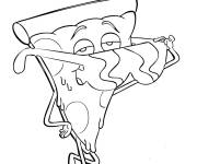 Coloriage Oncle grand-p&egrave;re Pizza Steve