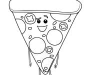 Coloriage Part de Pizza rigolote