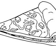 Coloriage Piece de pizza savoureux