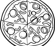 Coloriage Pizza am&eacute;ricaine d&eacute;licieuse