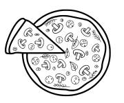 Coloriage Pizza aux anchois d&eacute;licieux