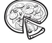Coloriage Pizza de Merguez