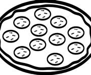 Coloriage et dessins gratuit Pizza de tomate facile à imprimer