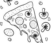 Coloriage Pizza d&eacute;licieuse avec motifs