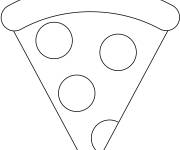 Coloriage et dessins gratuit Pizza &eacute;moi facile &agrave; colorier à imprimer