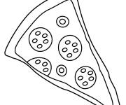 Coloriage et dessins gratuit Pizza &eacute;moji au crayon à imprimer