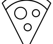 Coloriage et dessins gratuit Pizza &eacute;moji sur ordinateur à imprimer