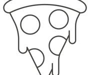 Coloriage et dessins gratuit Pizza en fromange fondant simple à imprimer