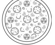 Coloriage Pizza en vecteur