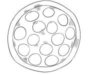 Coloriage Pizza enti&egrave;re gratuit
