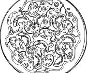 Coloriage Pizza Fontana au parmesan