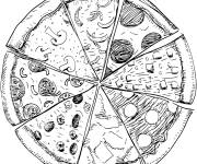 Coloriage et dessins gratuit Pizza italienne à imprimer