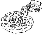 Coloriage Pizza italienne en couleur ps