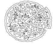 Coloriage Pizza, le plat d'origine italienne