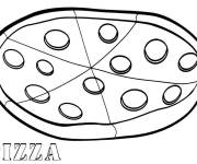 Coloriage Pizza parfum&eacute;e