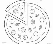 Coloriage Pizza pour les enfants tout simple