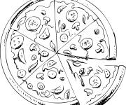 Coloriage et dessins gratuit Pizza Reine Regina à imprimer