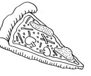Coloriage Pizza savoureuse pour le d&icirc;ner