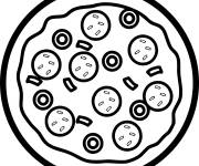 Coloriage et dessins gratuit Pizza simple à imprimer