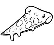 Coloriage et dessins gratuit Slice de Pizza &agrave; colorier à imprimer