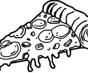 Coloriage et dessins gratuit Slice de pizza de fromage fondant à imprimer