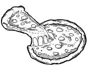 Coloriage Tranche de pizza au d&eacute;lice
