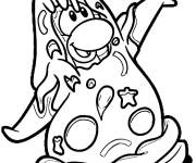 Coloriage Tranche de pizza dr&ocirc;le mais d&eacute;licieuse