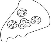 Coloriage et dessins gratuit Tranche de Pizza en &eacute;moji à imprimer