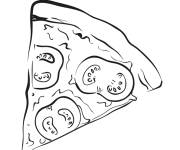Coloriage Tranche de Pizza margarita