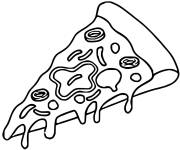 Coloriage et dessins gratuit Tranche de pizza margherita à imprimer