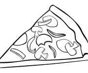 Coloriage Tranche de pizza savoureuse