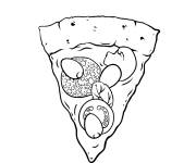 Coloriage Une belle tranche de pizza