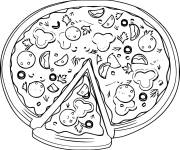 Coloriage Une pizza Boscaiola